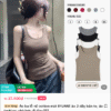 Áo ba lỗ nữ cotton mát BYJANE áo 2 dây bản to, áo tanktop phù hợp đi tập-012